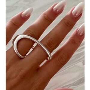 STERLING SILVER IRREGULAR ADJUSTABLE RESIZABLE RING .925 NWTsize 7.5 to 8.5